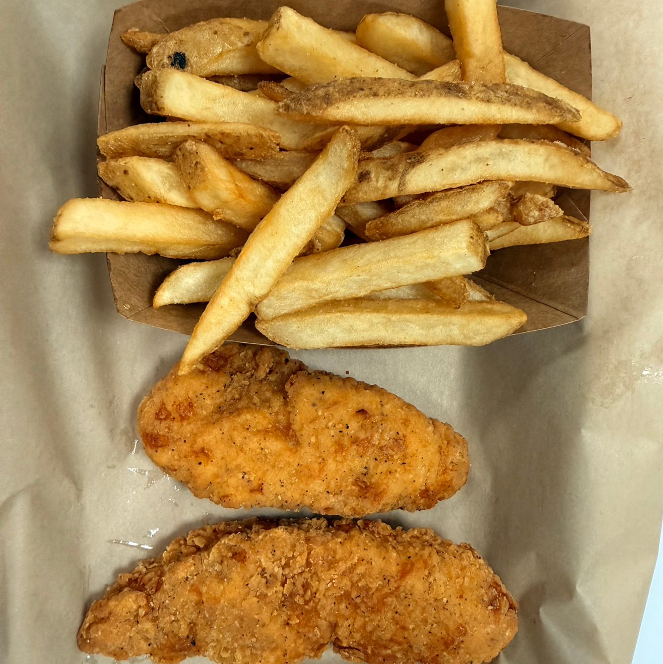 Kid's chicken tenders.
